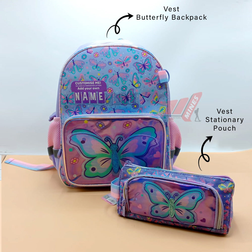 Vest butterfly Backpack with Pouch