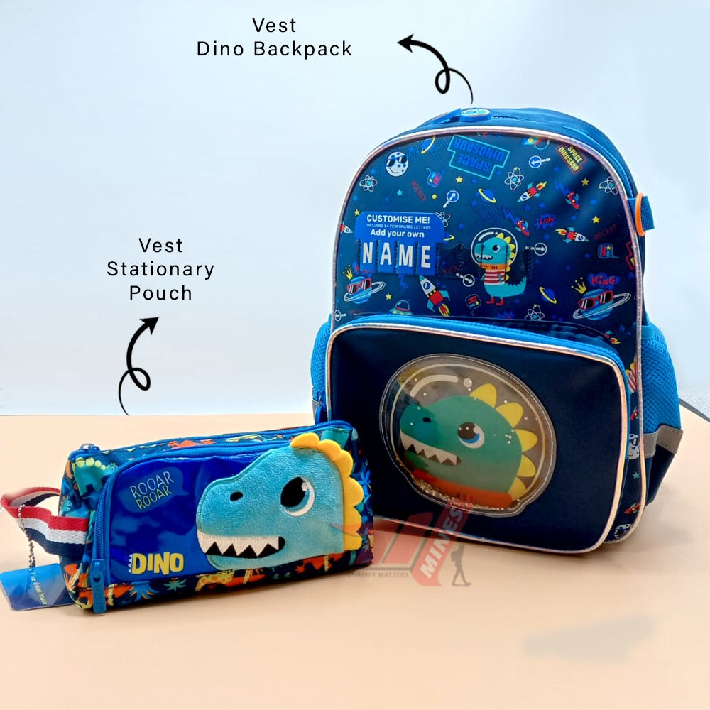 Vest Dino Backpack with Pouch