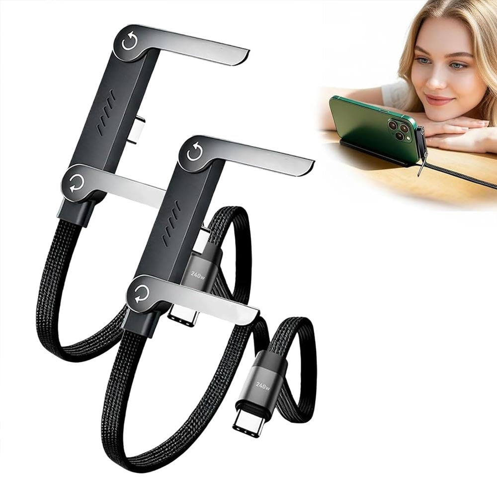 2in1 foldable Stand 1.5M charging data cable