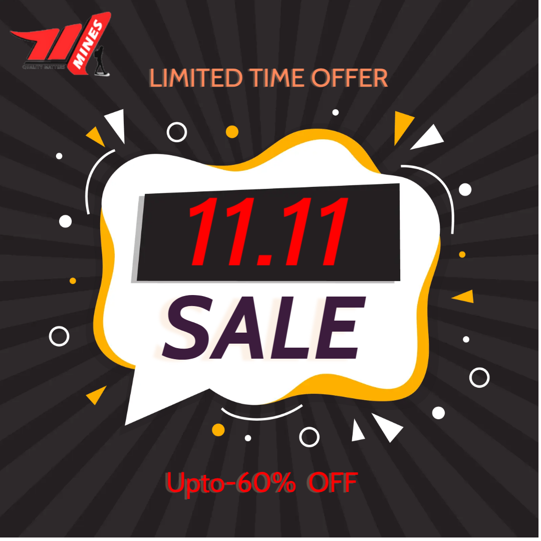 Promotional graphic for a 11.11 sale with a limited time offer on a dark background.