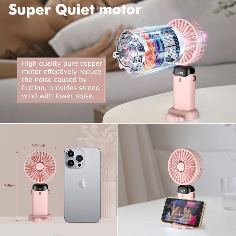 Rotatable 5 speed Handfan