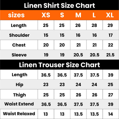 Imported Linen Printed Tree Pattern PJ Set-LP18