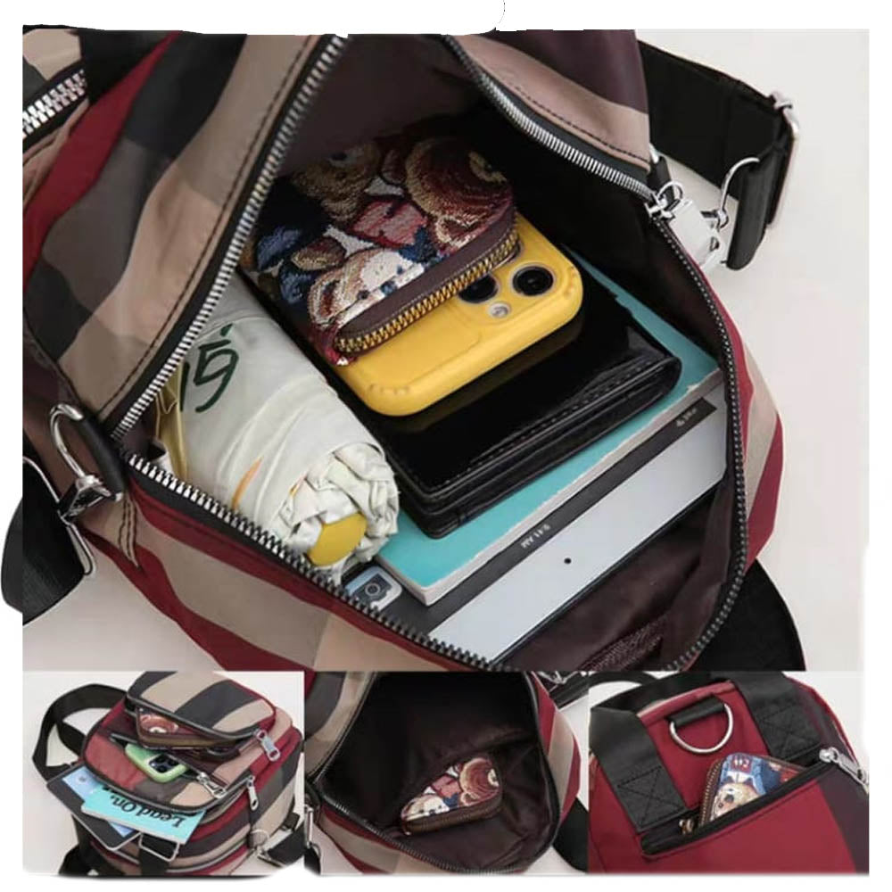 Checksy Bold Handbag + Backpack - BackPack for Women/Girls