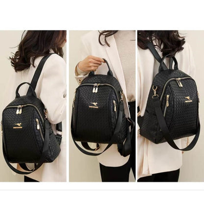 Cluster Crank Leather Backpack + Handbag - BackPack for Women/Girls