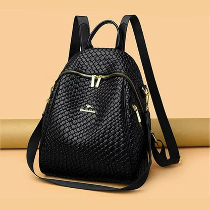 Cluster Crank Leather Backpack + Handbag - BackPack for Women/Girls