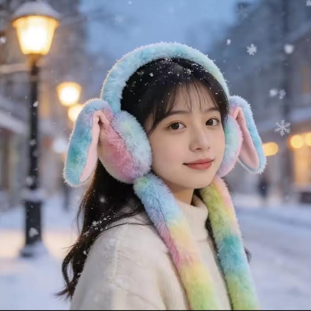 PLUSH Moving Bunny ear Muffs