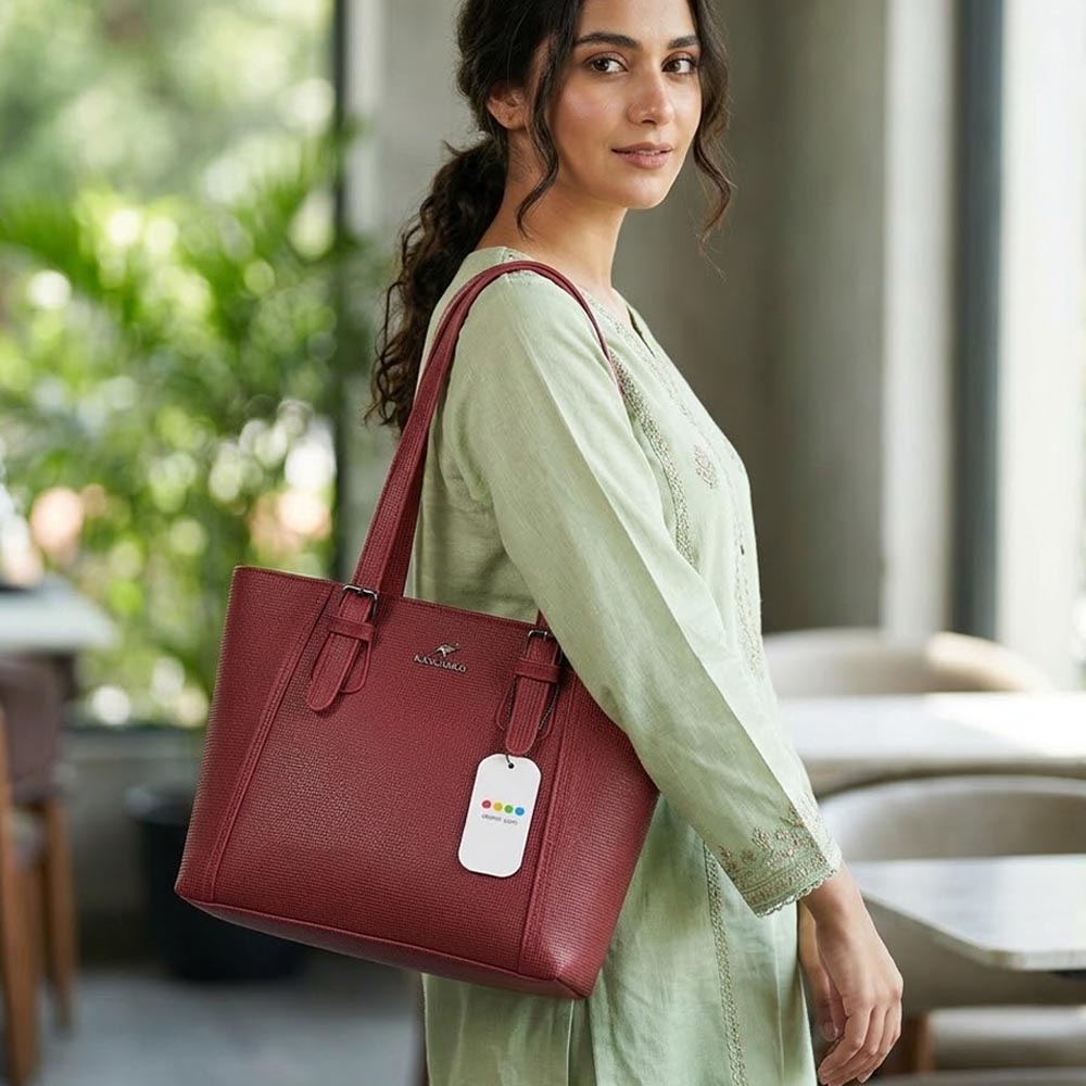 Kangarior Signature Textured Tote – Trendy Bag for Women