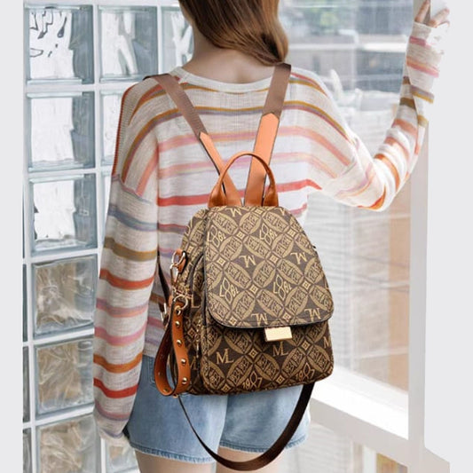 Maxim Flip Leather Backpack - BackPack for Women/Girls