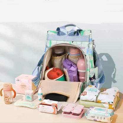 Mochilla Antitheft Diaper Backpack + Handbag - BackPack for Women/Girls