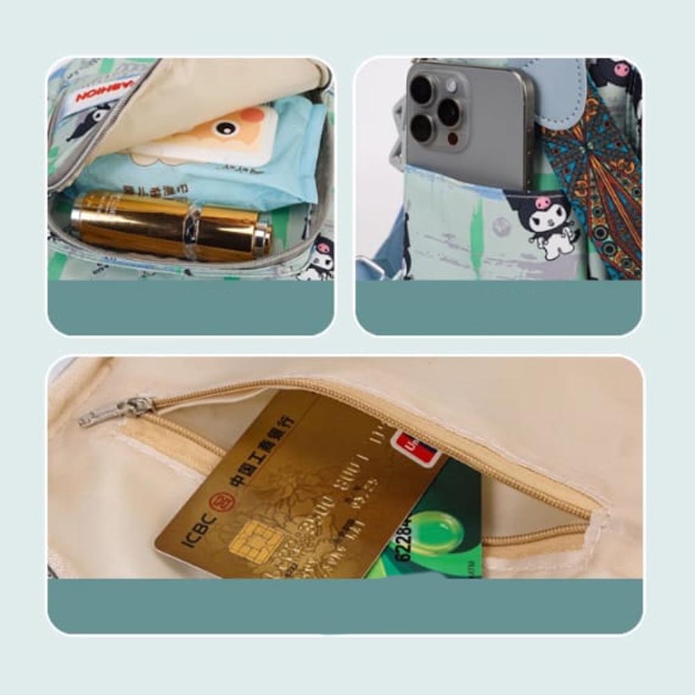 Mochilla Antitheft Diaper Backpack + Handbag - BackPack for Women/Girls