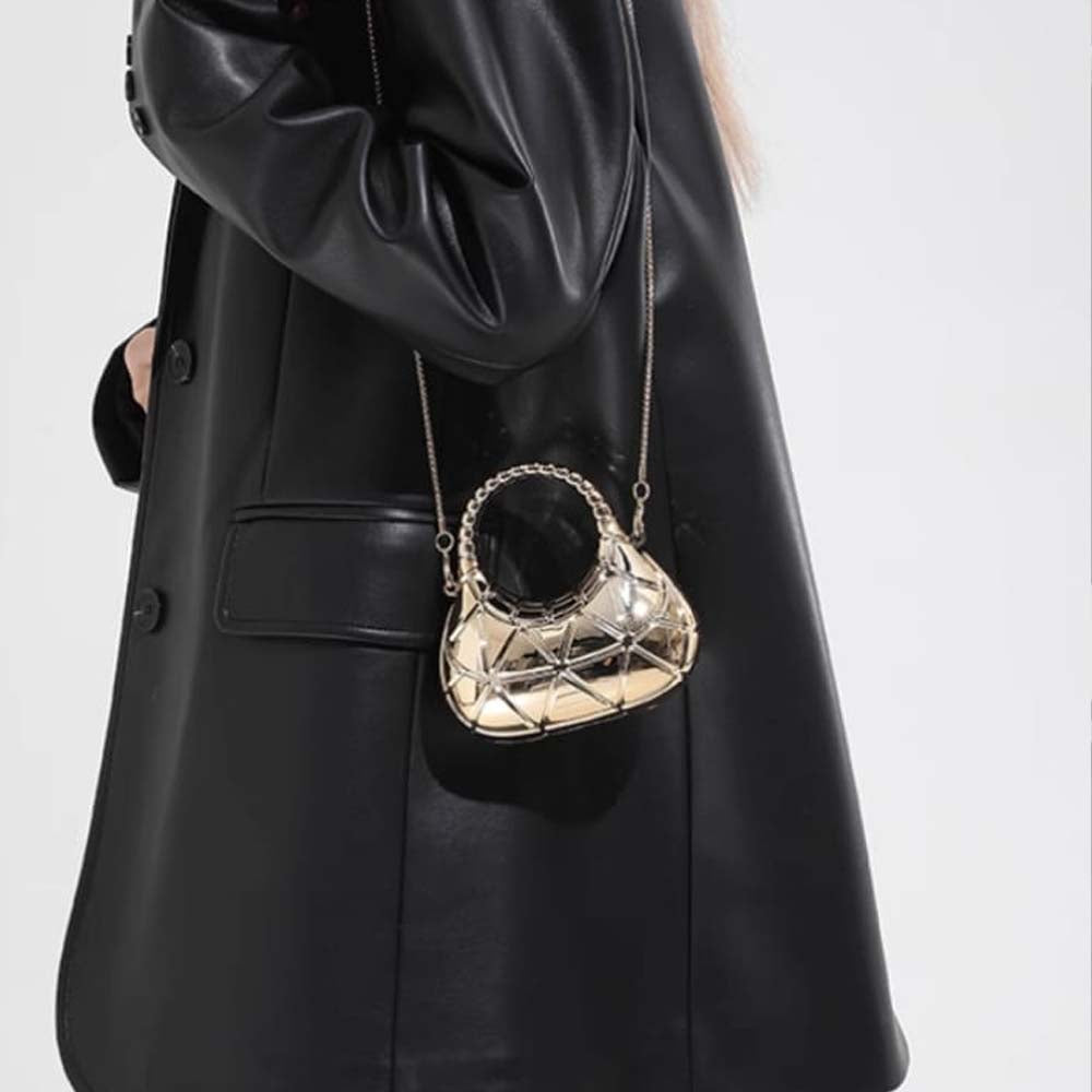 Moon Cross metallic mini handbag