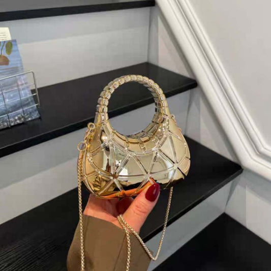 Moon Cross metallic mini handbag