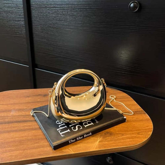 Moon metallic mini handbag