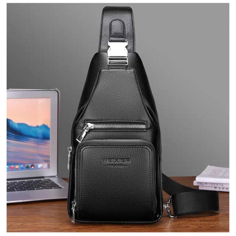 Noir Sling leather Crossbody Bag