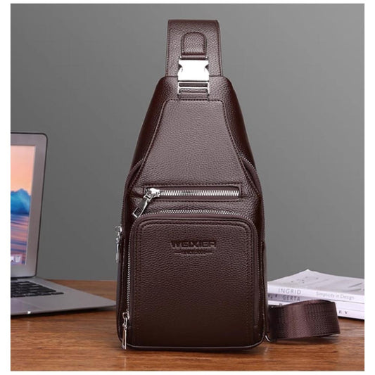 Noir Sling leather Crossbody Bag