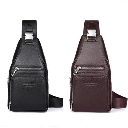 Noir Sling leather Crossbody Bag