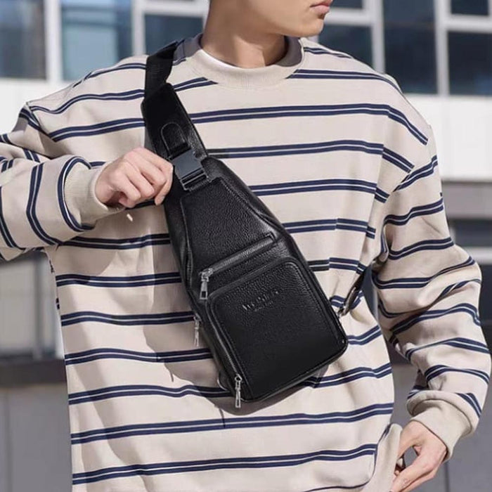 Noir Sling leather Crossbody Bag