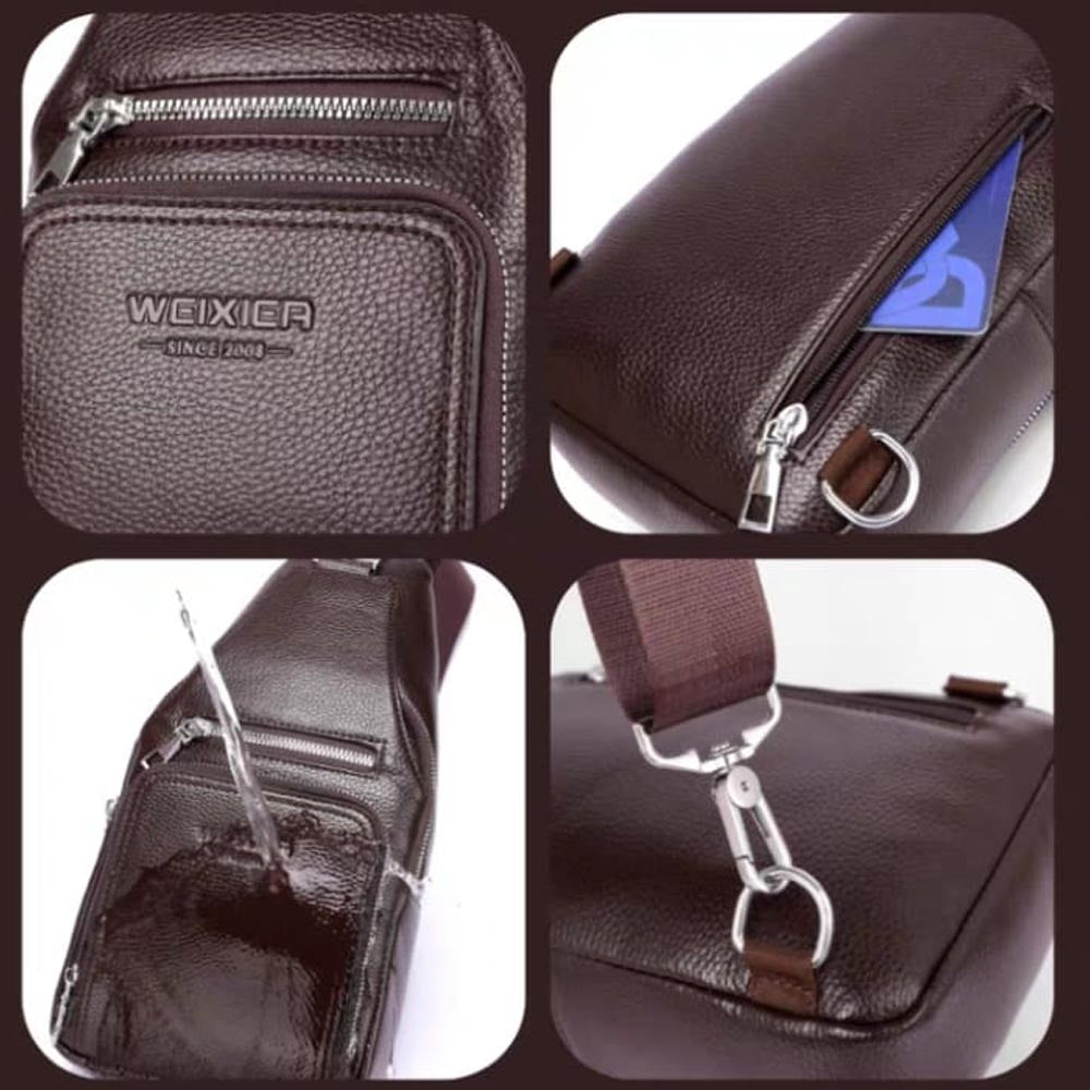 Noir Sling leather Crossbody Bag