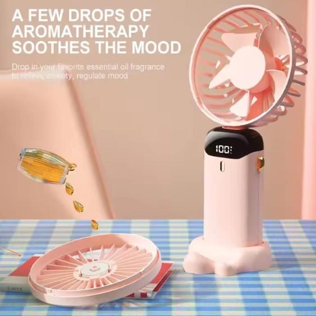 Portable Rotatable Handfan with display
