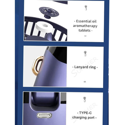 Portable Rotatable Handfan with display