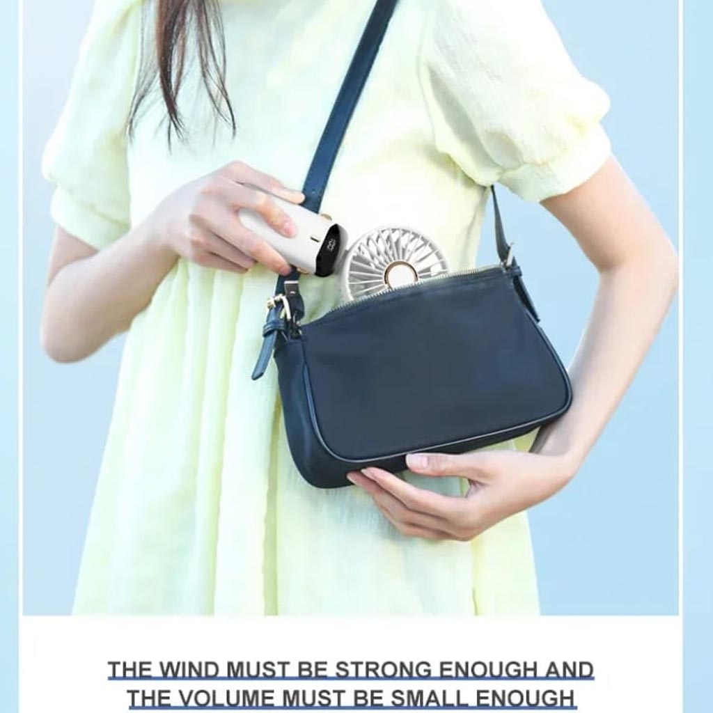 Portable Rotatable Handfan with display