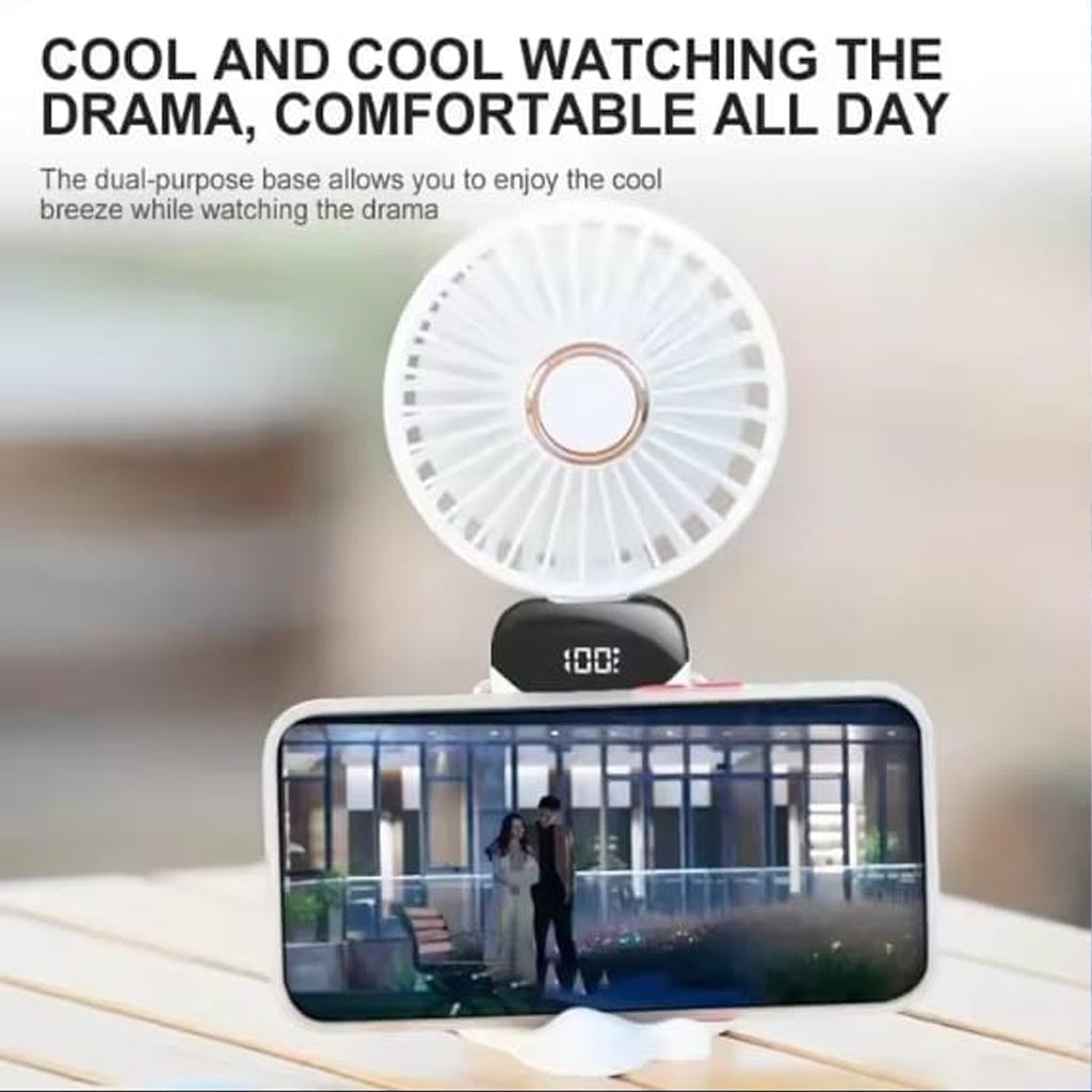 Portable Rotatable Handfan with display