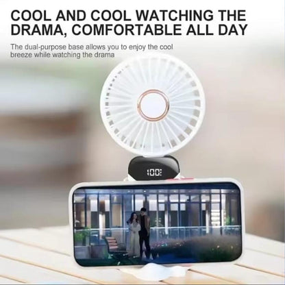 Portable Rotatable Handfan with display