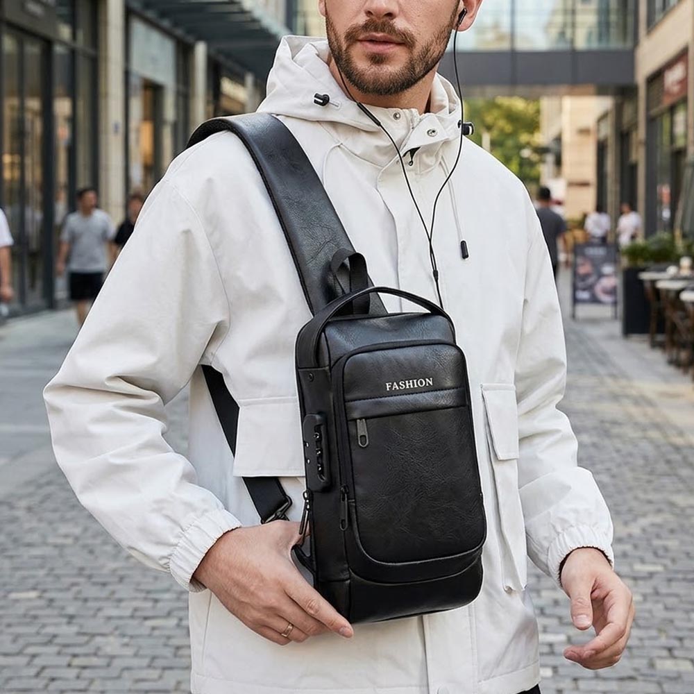 Volter Leather Crossbody Bag - CrossBody for Girls/Boys