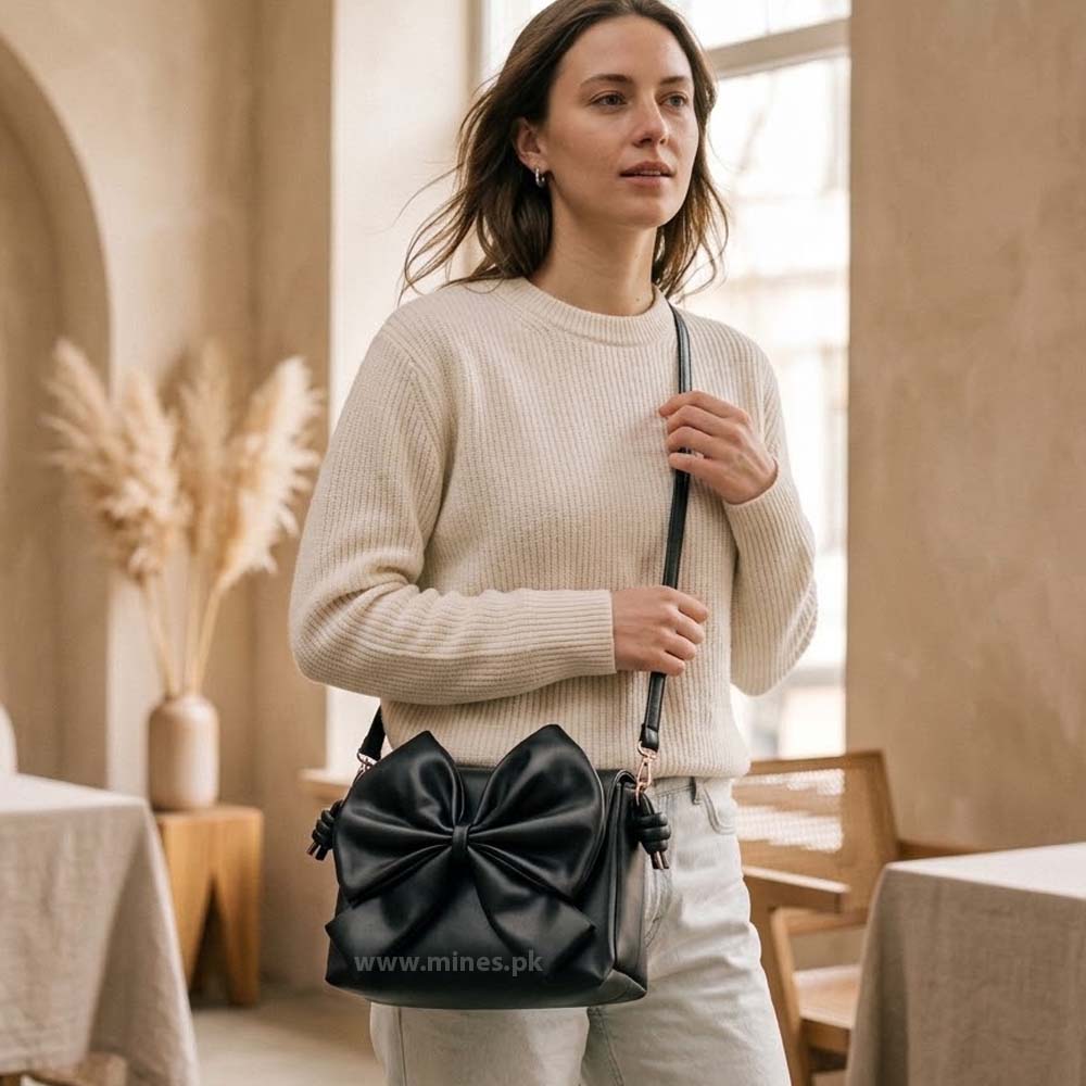 Midnight Bow Handbag