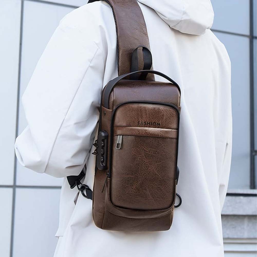 Volter Leather Crossbody Bag